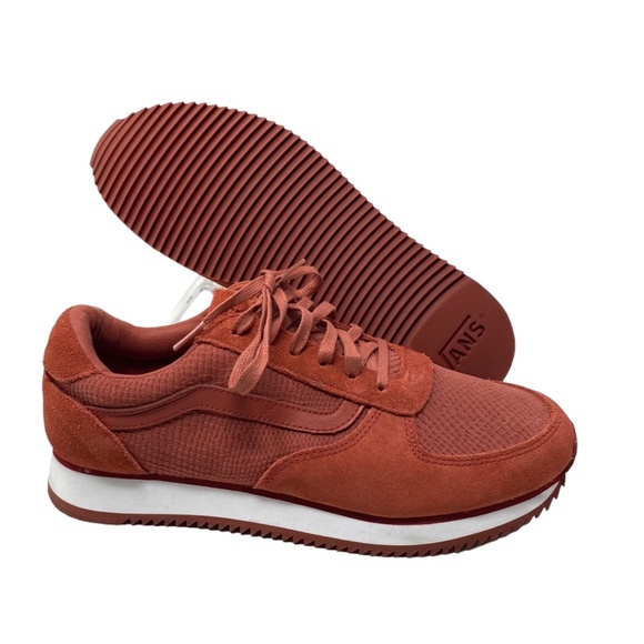 VANS Runner Sneakers Low Top Shoes Men's Size Casual Suede Red ALSU01646 - Picture 7 of 9